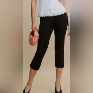 NWT Reformation Posie Pedal Pusher Pant Black Size 4